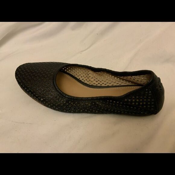Tory Burch Whittaker Perforated Leather Ballerina Flat, Black- Size 5.5 - Picture 1 of 10